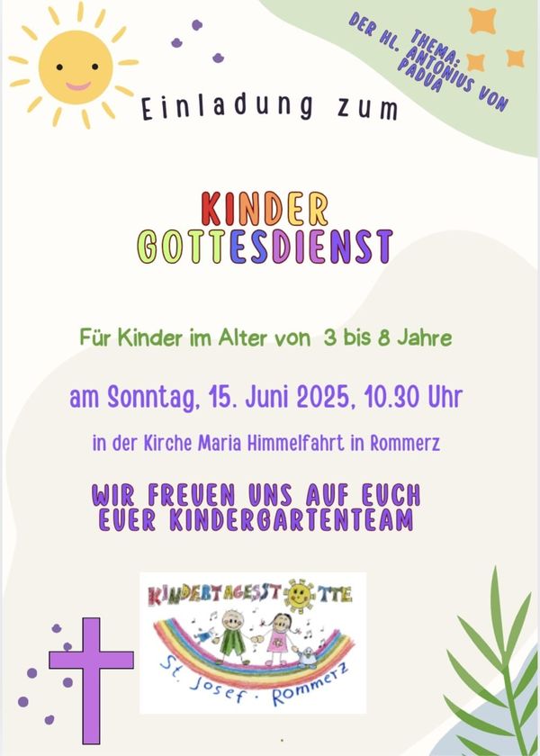 Kindergottesdienst Rommerz 15.06.